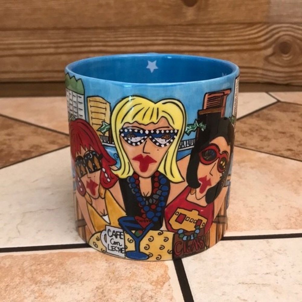 2006 JULES BURT QUEEN DIVAS SASSY CITY 15633 MUG CUP TAMPA BAY OCEAN scene